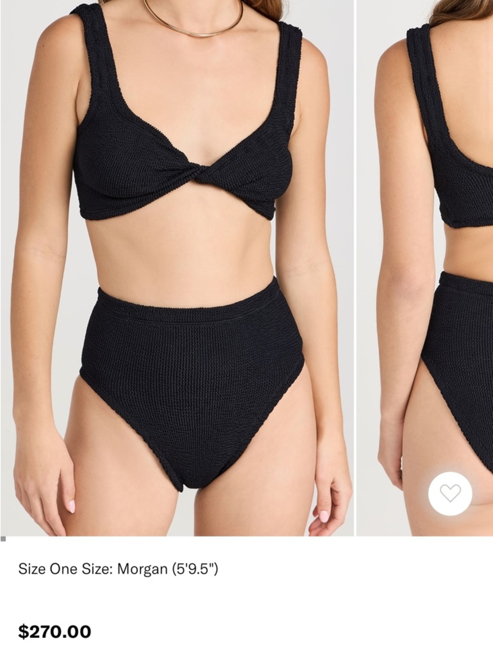 Worn once Hunza G Jamie twist front bikini